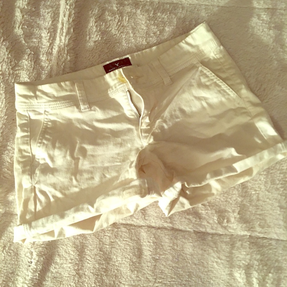 white midi shorts